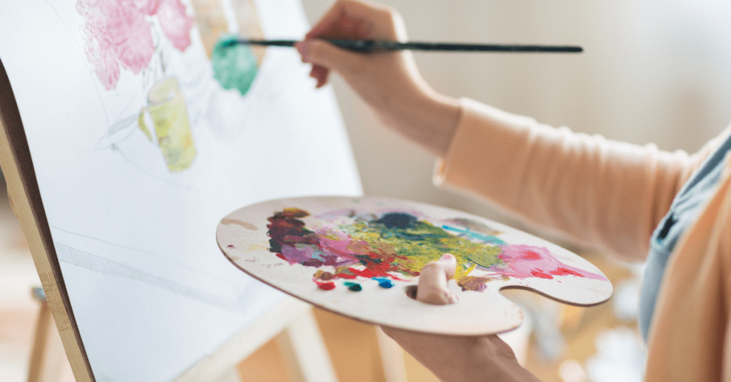 A digital artist creating new works on a canvas.